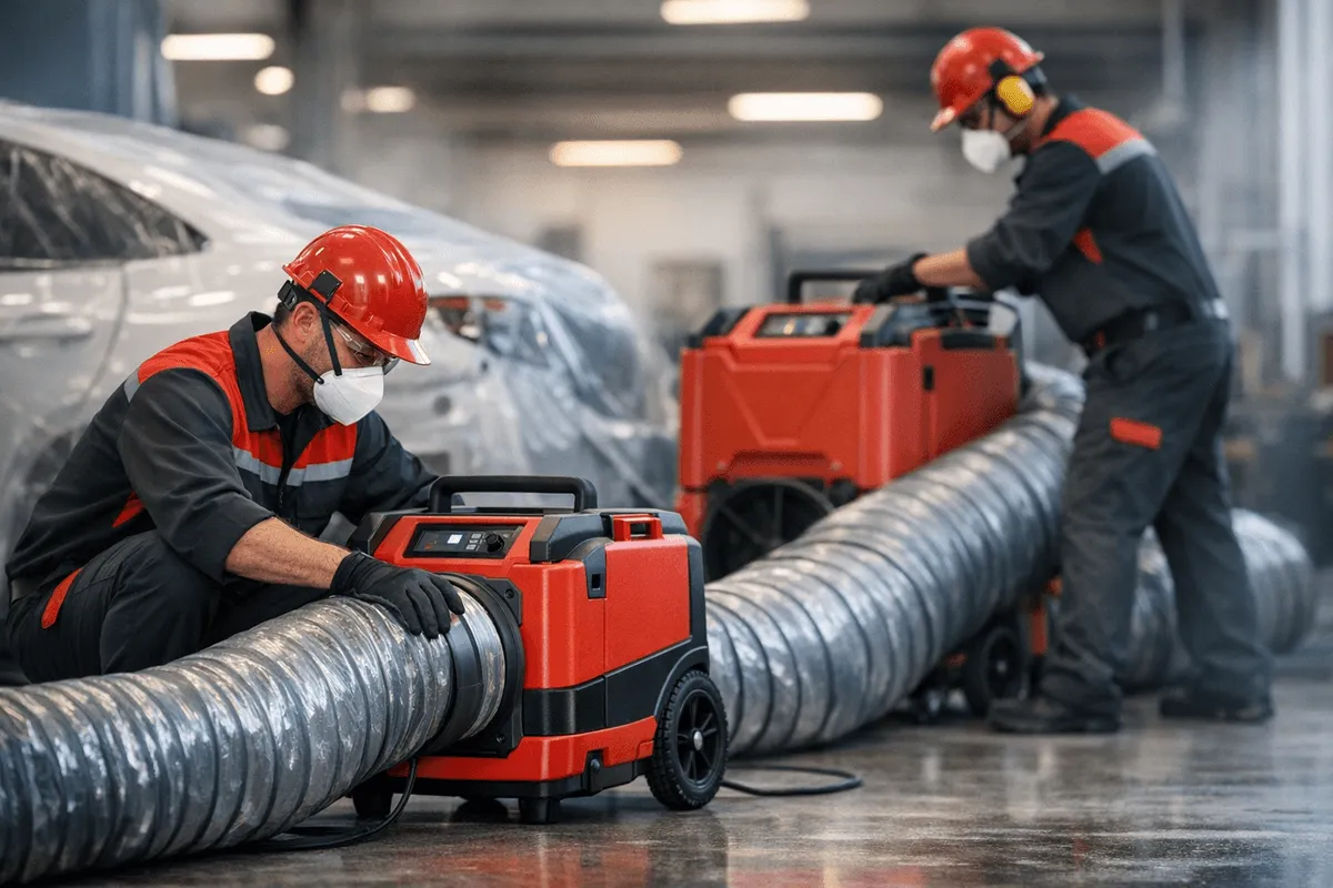 Dehumidification service by Route 6 Auto Body
