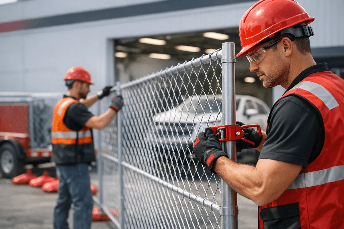 Temporary Fencing service by Route 6 Auto Body