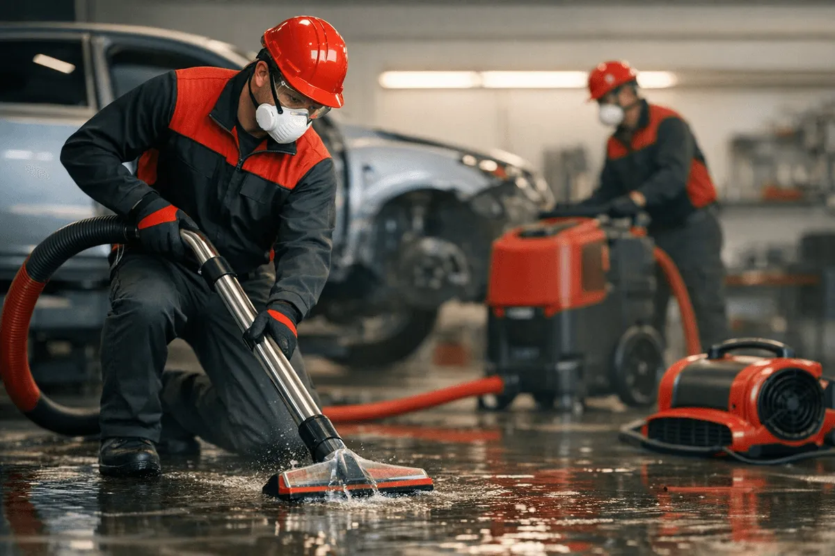 Water Extraction service by Route 6 Auto Body